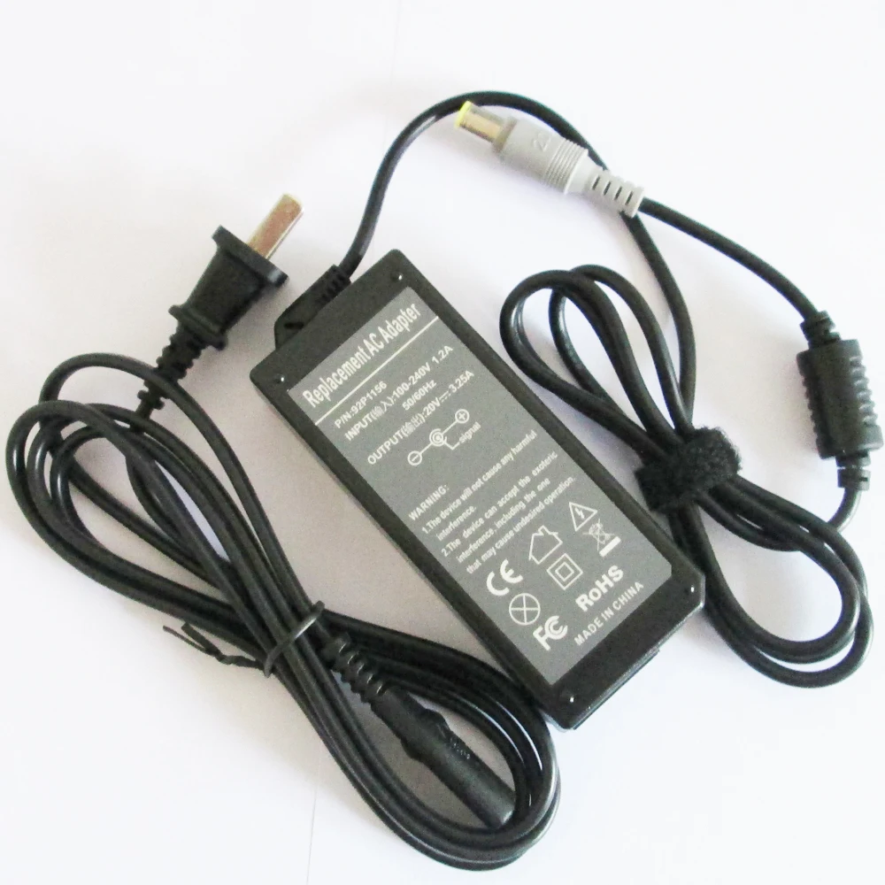 

New 20V 3.25A 65W AC Adapter Power Supply Cord Battery Charger For IBM Lenovo ThinkPad T60p Z60m Z60t X60s R60e 44T4421 42T4422