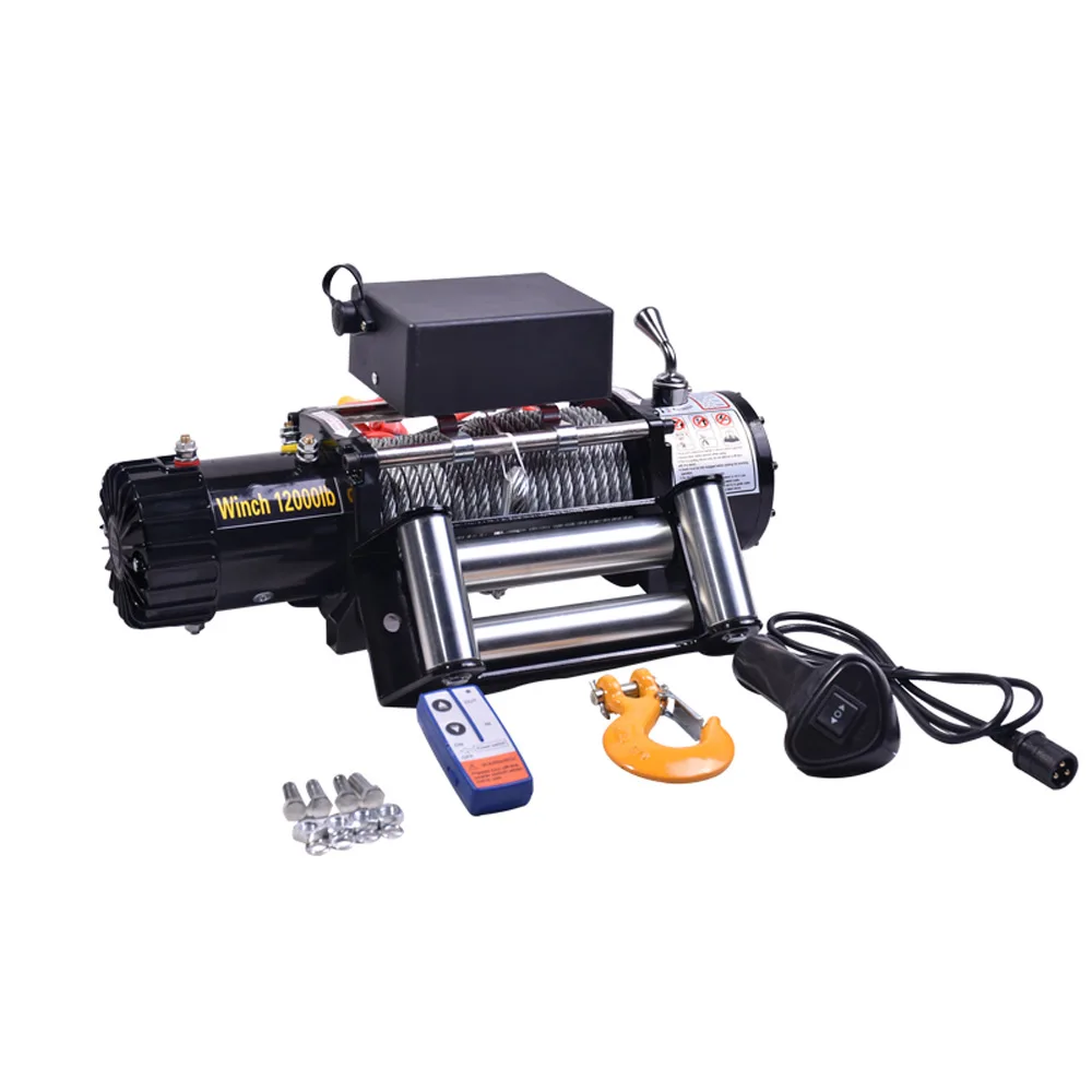 3500/4000 pounds Car winch 3500 lbs/4000 lbs 12v/24v with handle + remote control pulley Vehicle winch 3500lbs/4000lbs