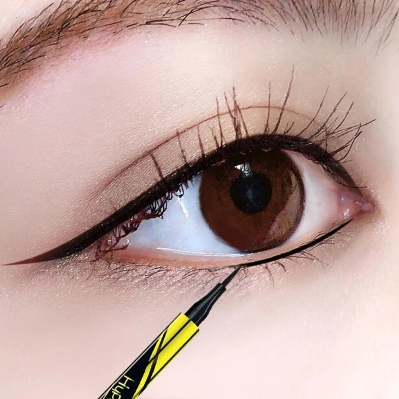 1PC Black Brown Eyeliner Pen Small Gold Pen Fast-drying Waterproof Anti-sweat Lasting Eye Liner Liquid Eye Pencil Makeup Tool