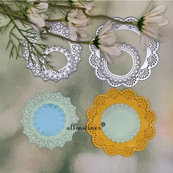 Flower plate frame wreath Metal Cutting Dies Stencils Die Cut for DIY Scrapbooking Album Paper Card Embossing