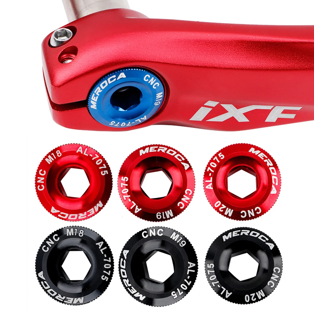 M18/M19/M20 Aluminum Alloy Bicycle Bottom Bracket CNC Crankset Nut Crank Cover Crankset Screws Crank Arm Fixing Bolt Crank Bolt