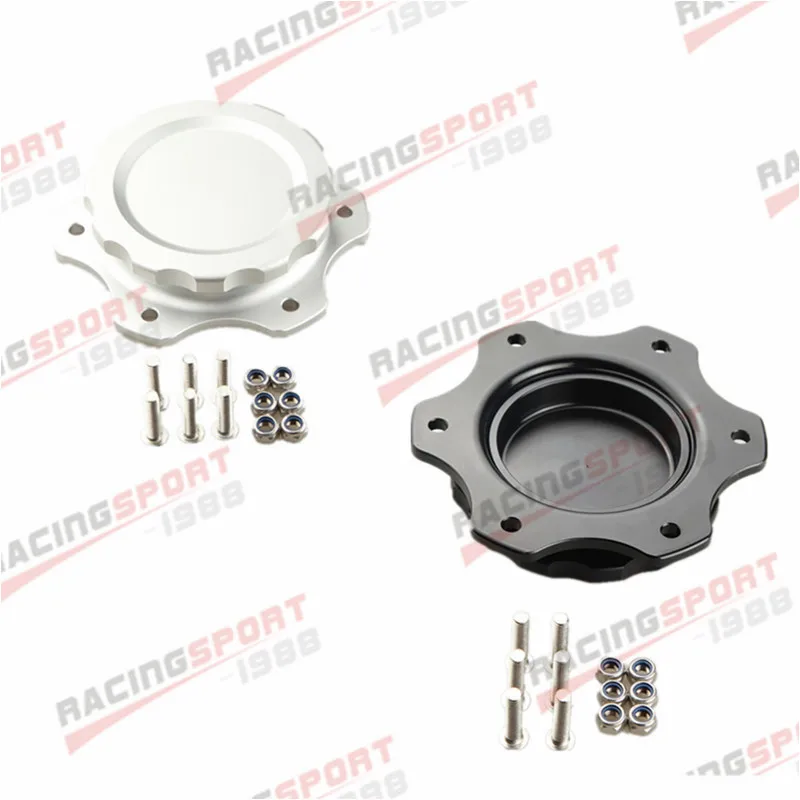 

NEW 4" OD 7613A Billet Aluminum Fuel Cell Cap Assembly for JAZ Fuel Cells Black/SILVER