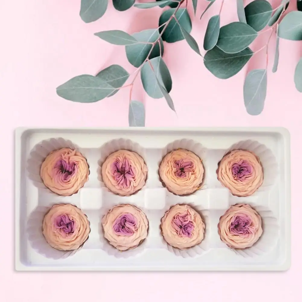 8Pcs/Box Preserved Flowers Soft Texture DIY Flower Arrangement Multiple Colors Fake Roses DIY Bouquets Home Wedding Decorations
