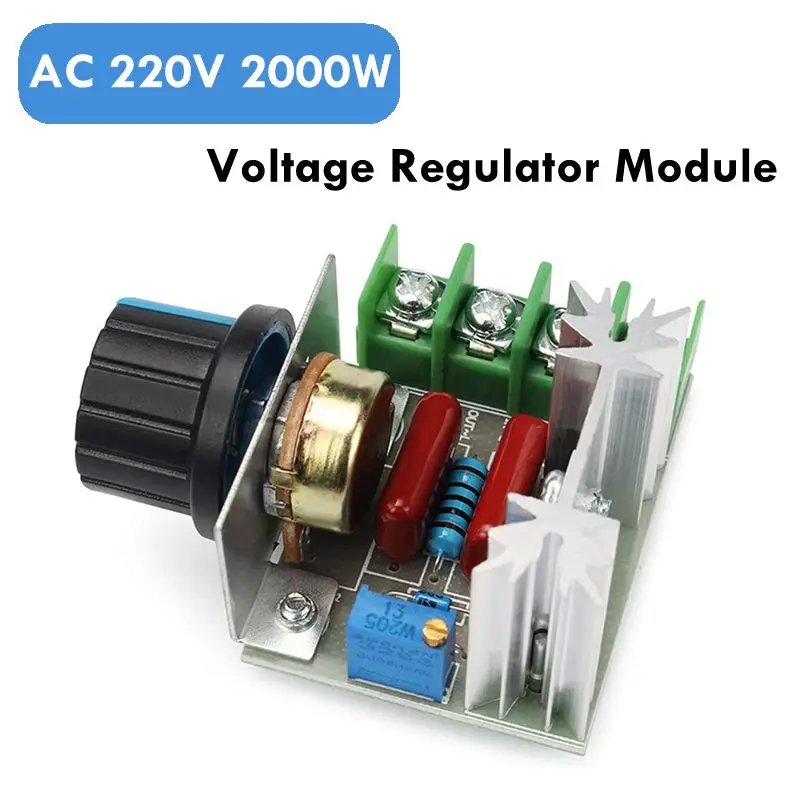 AC 50-220V 2000W 25A Motor Controller SCR High-power Electronic Voltage Regulator Module Motor LED Dimmers