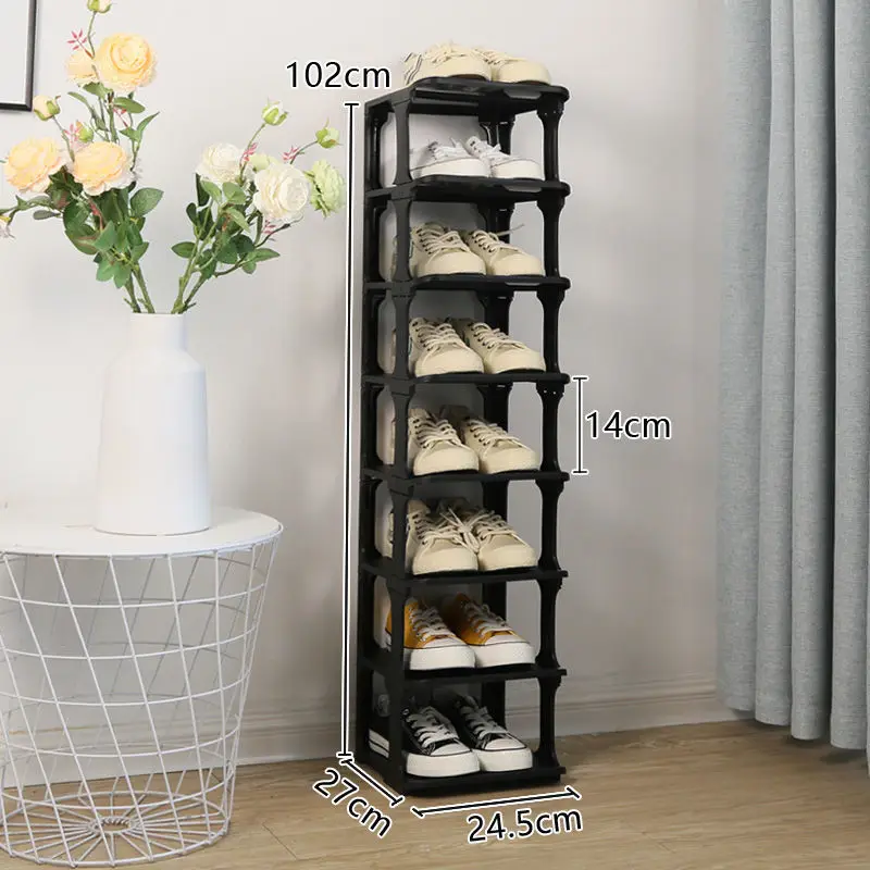 New Standing Shoe Cabinet Hallway Entryway Shoe Organizer Shelf Home Furniture Storage Closet Corner Vertical Modular Shoe Rack