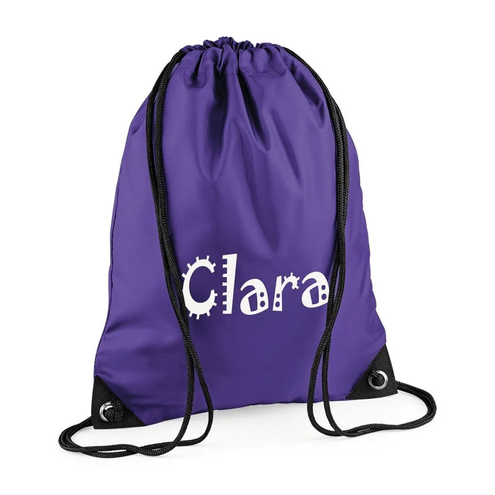 Personalized Pump/Swim Bag Printed with Name Custom Kids Childrens Waterproof Drawstring Bag Sports Bag Party Gifts