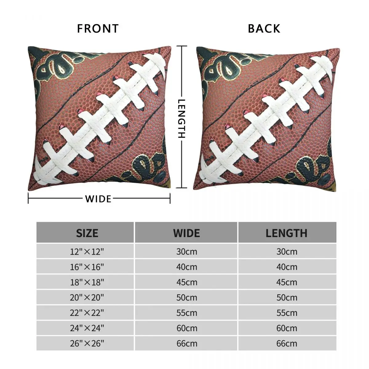 MAN CAVE THROW PILLOW SERIES FOOTBALL Square Pillowcase Polyester Linen Velvet Zip Decor Throw Pillow Case Car Cushion Cover