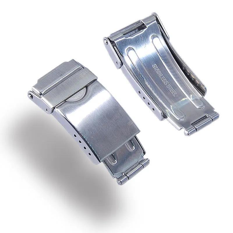 NEW Stainless Steel BUCKLE SAFETY CLASP metal band 18*9mm 20*10mm strap bracelet BUCKLE