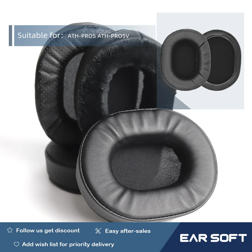 

Earsoft Replacement Ear Pads Cushions for ATH-PRO5 ATH-PRO5V Headphones Earphones Earmuff Case Sleeve Accessories