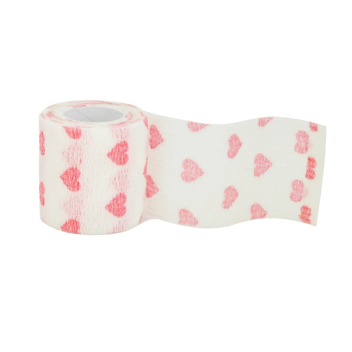 1/6/10 Pcs  White love heart  Printed  motion  Self Adhesive Elastic Bandage 4.8m Sports Wrap Tape for Finger Joint Knee