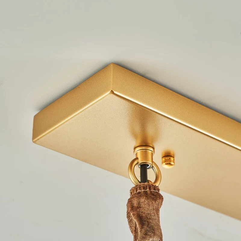 Biewalk Modern Golden Crystal Chandelier Rectangular Lighting Living Room Dining Room LED Interior Lighting Fixtures