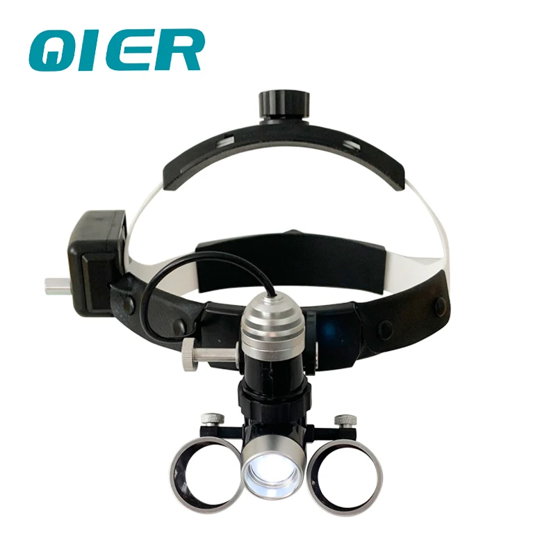 Dental Loupe Dental Lab Medical Loupe Magnification Binocular Dental Magnifier Surgery Surgical 5W Headlight3.5X420mm