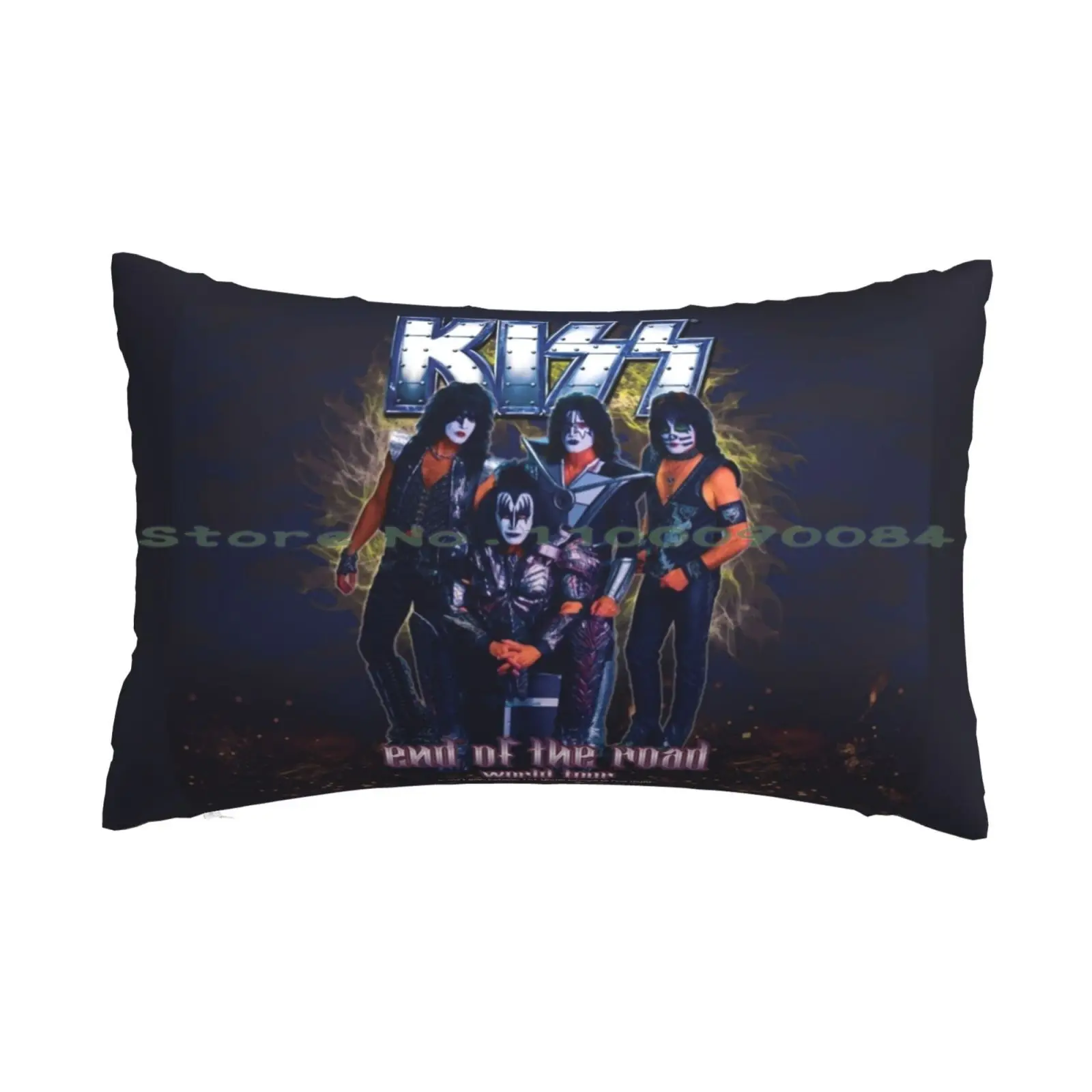 Kiss Band-End Of The Road World Tour Pillow Case 20x30 50*75 Sofa Bedroom Recaro Fox 501auto Racing Long Rectangle Pillowcover