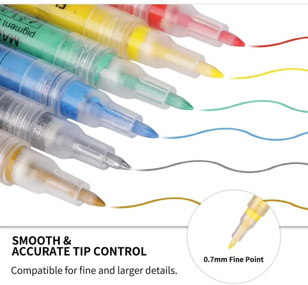 防水アートペイントマーカー,マーカー,ペン,落書き,18色,0.7mm