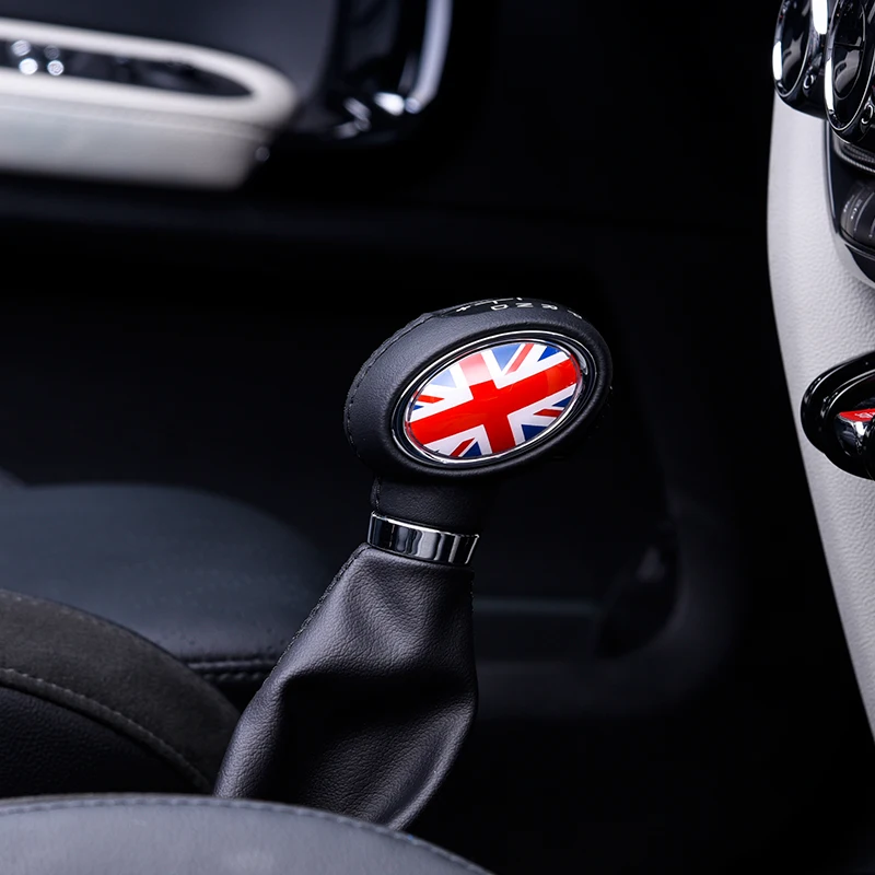 Car Gear Shift Knob Cover Sticker decoration For mini Cooper F54 F55 F56 F60 Countryman car Modification Accessory styling 2pcs