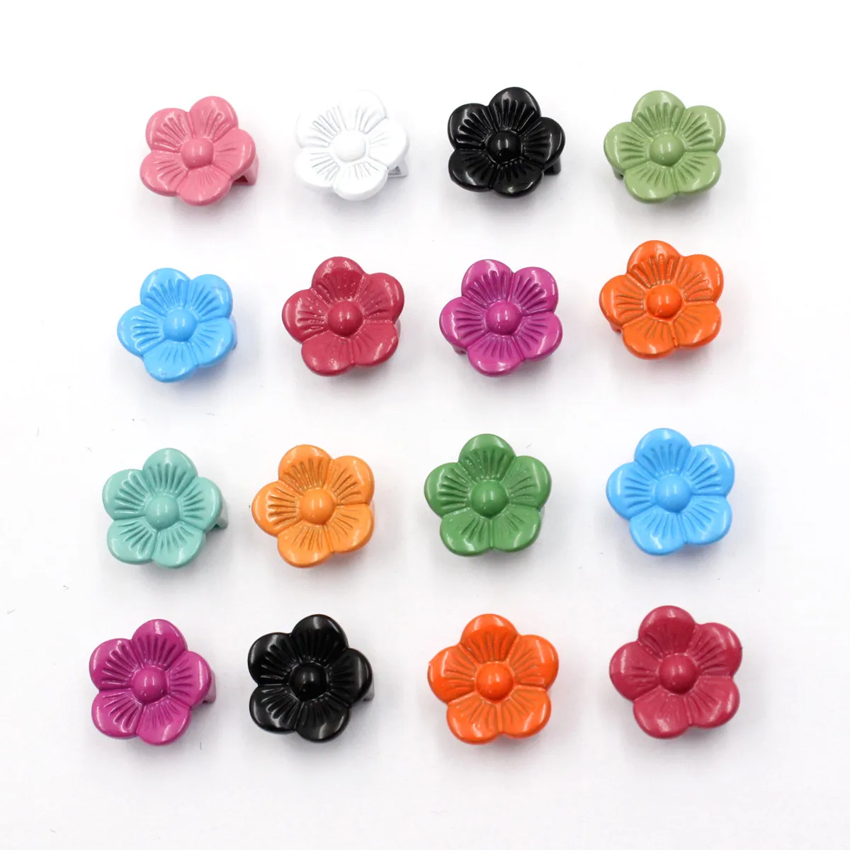 Onefrezowanie kolorowe kwiaty suwak koraliki do bransoletki naszyjnik akcesoria do wyrobów DIY 14x15mm otwór: około 2.5x10mm 10szt K06258