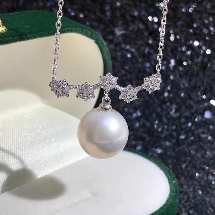 

Beautiful Hot 925 Sterling Silver Necklace Findings Jewelry Base Settings Mountings Parts for Akoya Edison Pearls, Coral, Jade