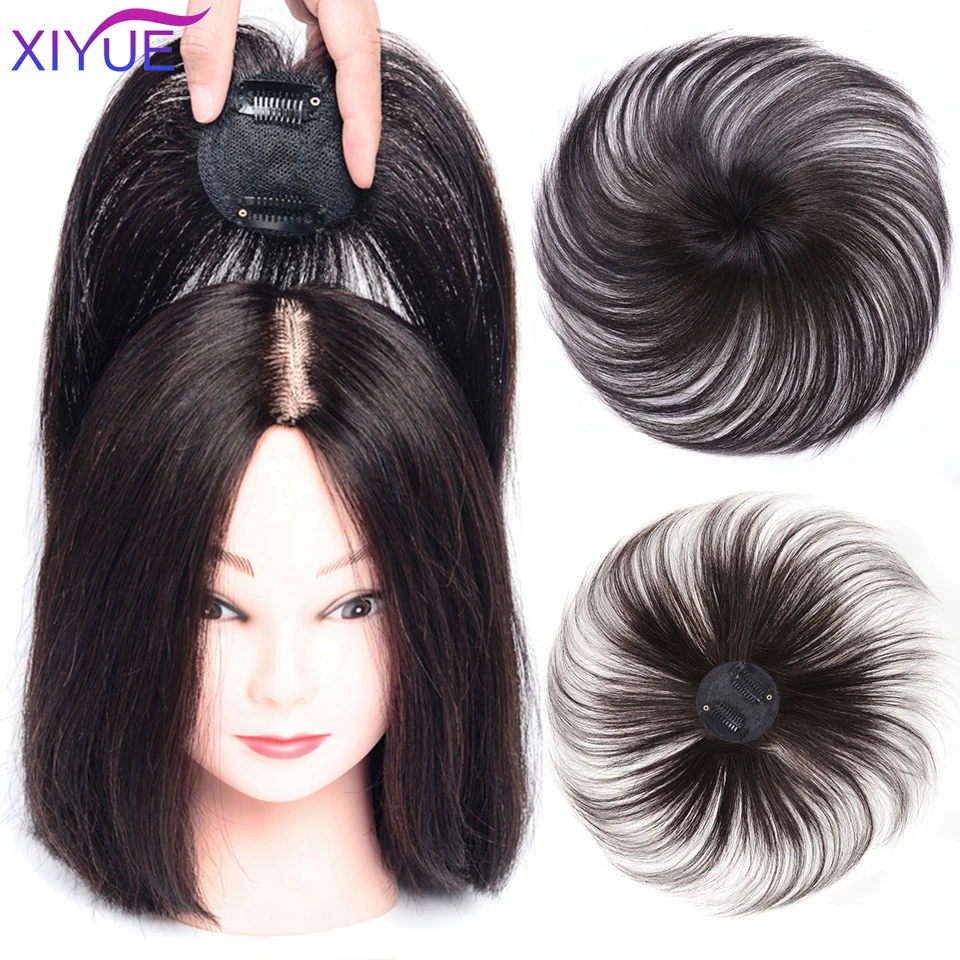 

Replacement Piece Hair Covering White Hair Natural Invisible Seamless Hair Clip In Hair Bangs Hairpiece Synthetic Fake Bang Hair