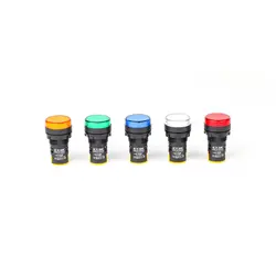 ETEK Warning Light 22mm AC/DC Type Test Type 110V 48V And 24V Pilot Signal Light Panel Mount Lamp Multicolor EKLD