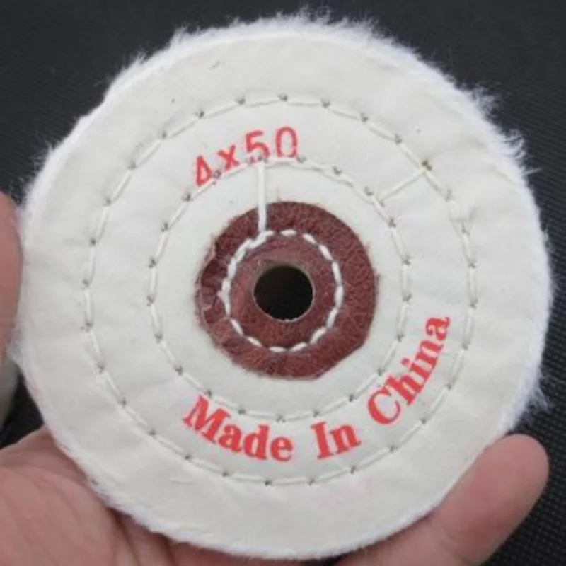 1 Buah Roda Kain Putih Katun Lubang Dalam 16Mm/Roda Kain Pemoles Perhiasan/Roda Pemoles Cermin/Roda Kain Flanel
