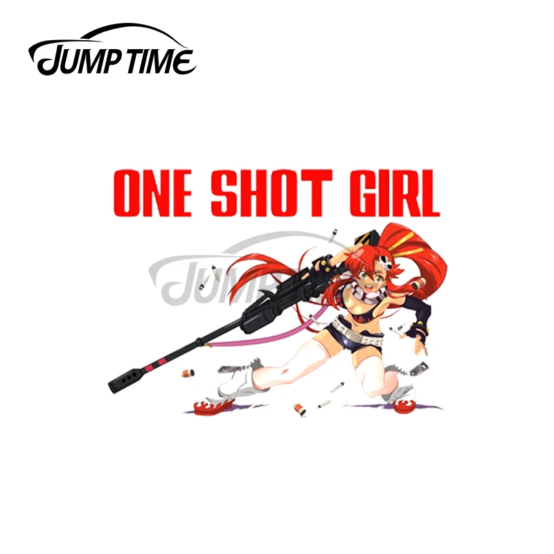 Jump Time 13 x 7.3cm For Gurren Lagnn Yoko One Shot Girl Car Decal Waterproof Cartoon Car Stickers and Decals Sun Protection