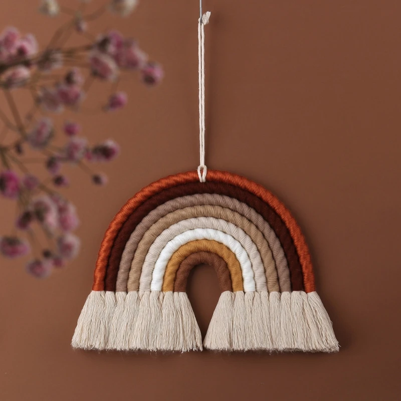 Bild 7: 8 schichten Nordic Woven Regenbogen Tapisserie Wohnkultur Wand Hängen Spielzeug Kindergarten Decor Wohnzimmer Kinder Mädchen Schlafzimmer Dekoration