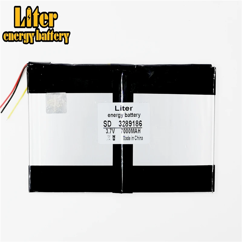 3 สายที่ดีที่สุดแบตเตอรี่ยี่ห้อ Polymer 3289186 แท็บเล็ต 3.7 V 7000 MAH แบตเตอรี่
