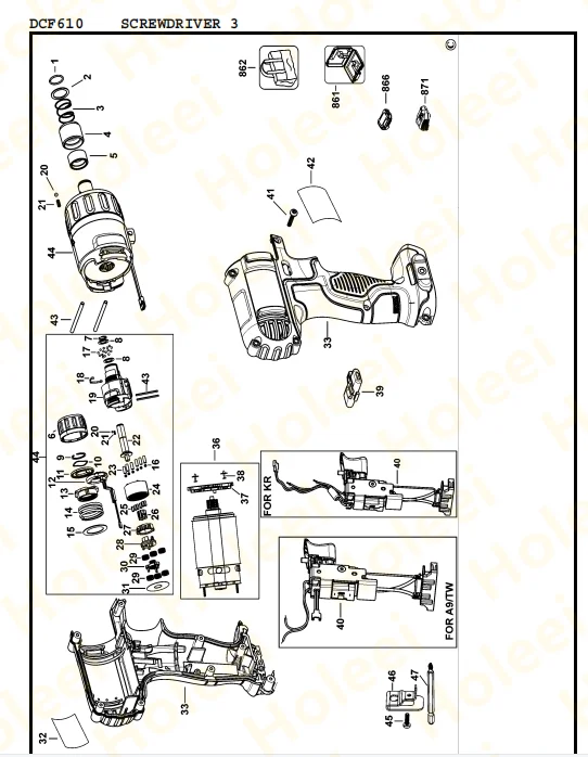 Motor baffle for DEWALT DCF610 N025226