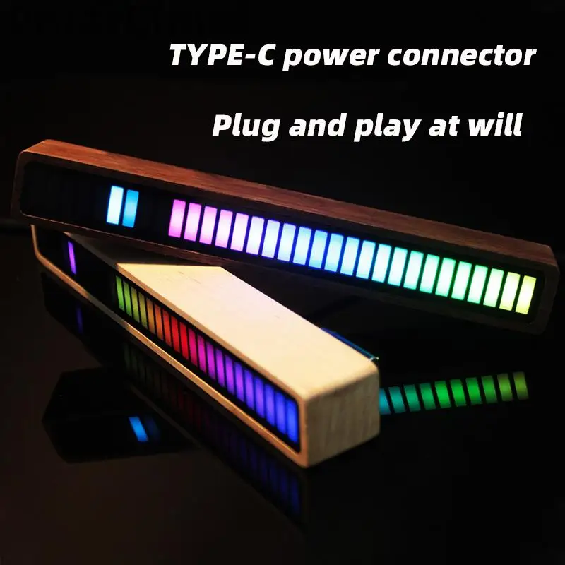 Visible Rhythm Lights RGB Colorful Auto Music Sound Control LED Level Light Game Bed Room Vehicle Atmosphere Light Backlight