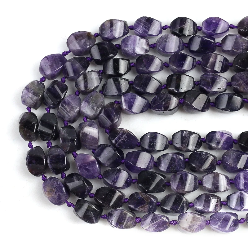 

Natural Irregular Amethysts Loose Spacer Beads 15*22mm For Jewelry Making DIY Necklace Bracelet Accessories 15Inches