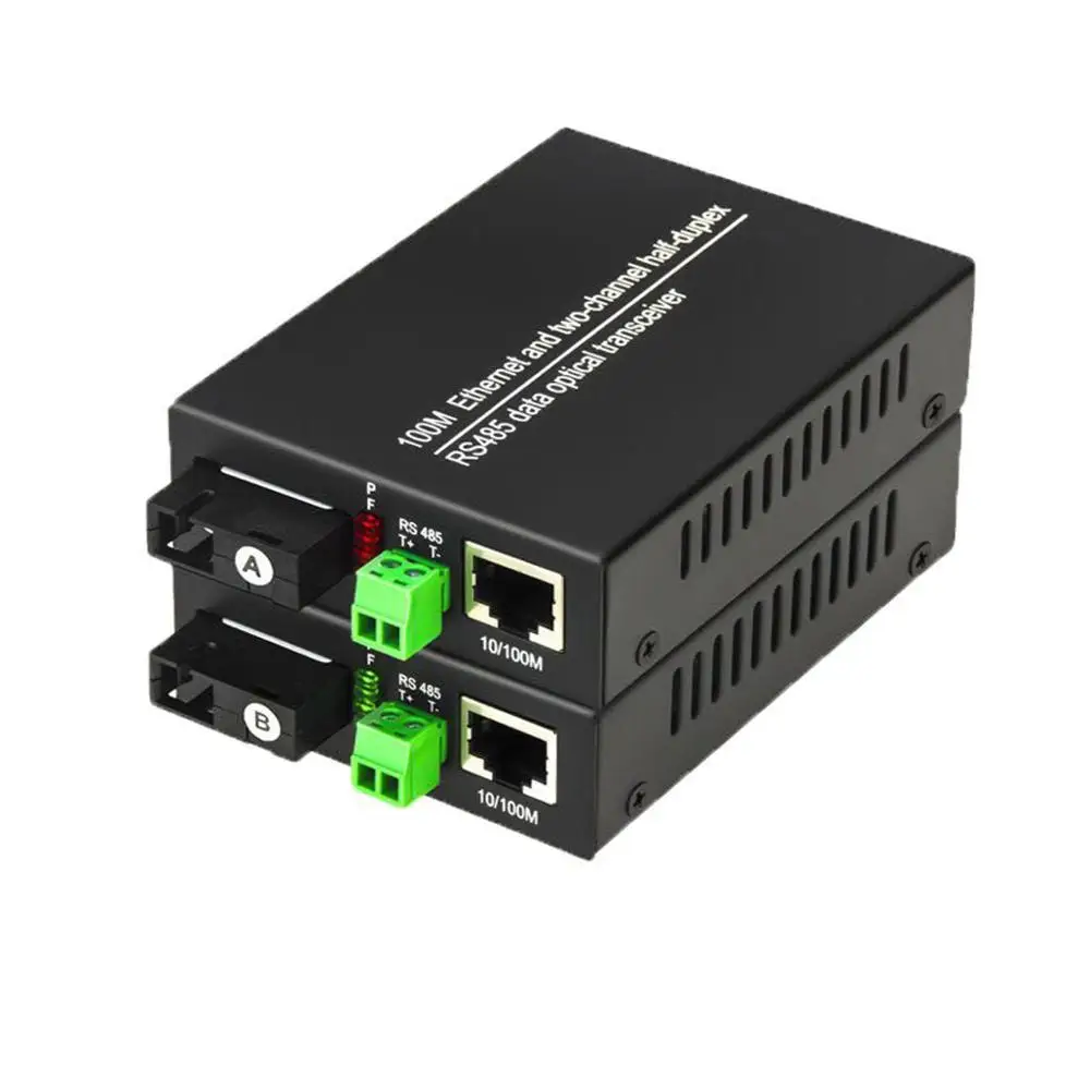 

RS485 Data Extender Converter with 10/100Mbps Ethernet, 1 BIDI RS-485 over Fiber Optic Transmitter and Receiver