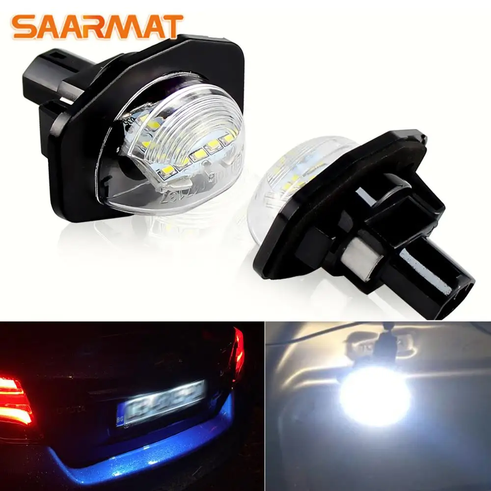 

white 18SMD Plug and play No error Car led license plate light For Toyota Corolla Auris Alphard Sienna Wish Scion XB XD Urban