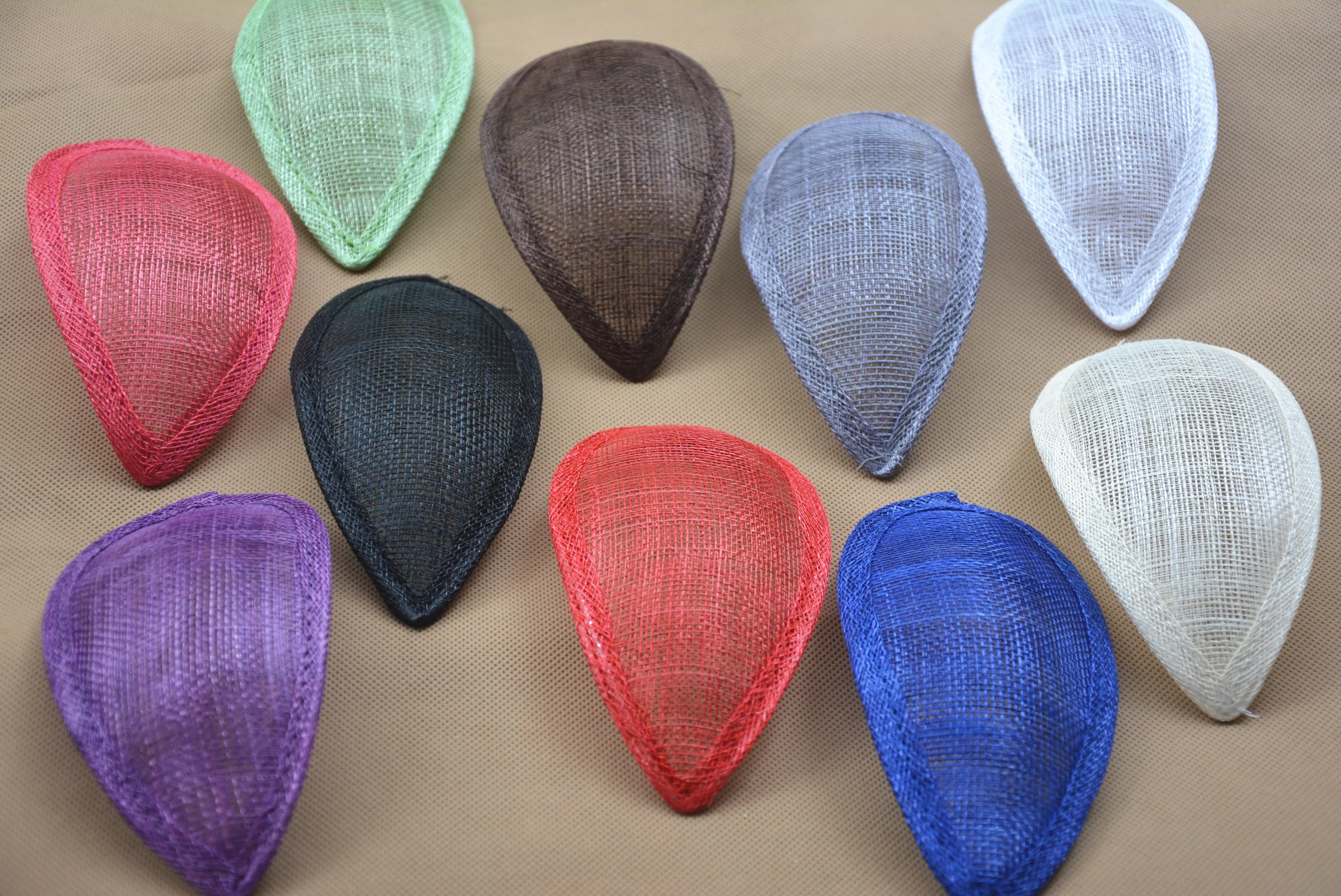 

10pcs 17*8.5cm Teardrop Sinamay Hat fascinator Base millinery making material B066