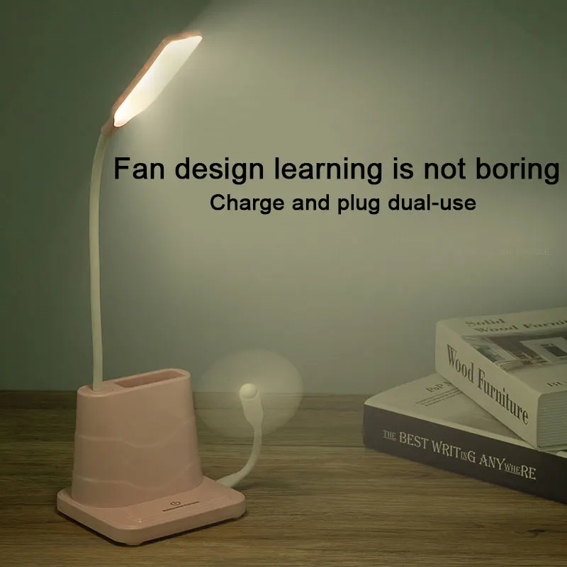 360 degree bend USB fast charging led soft light wick adjustable modern table lamp