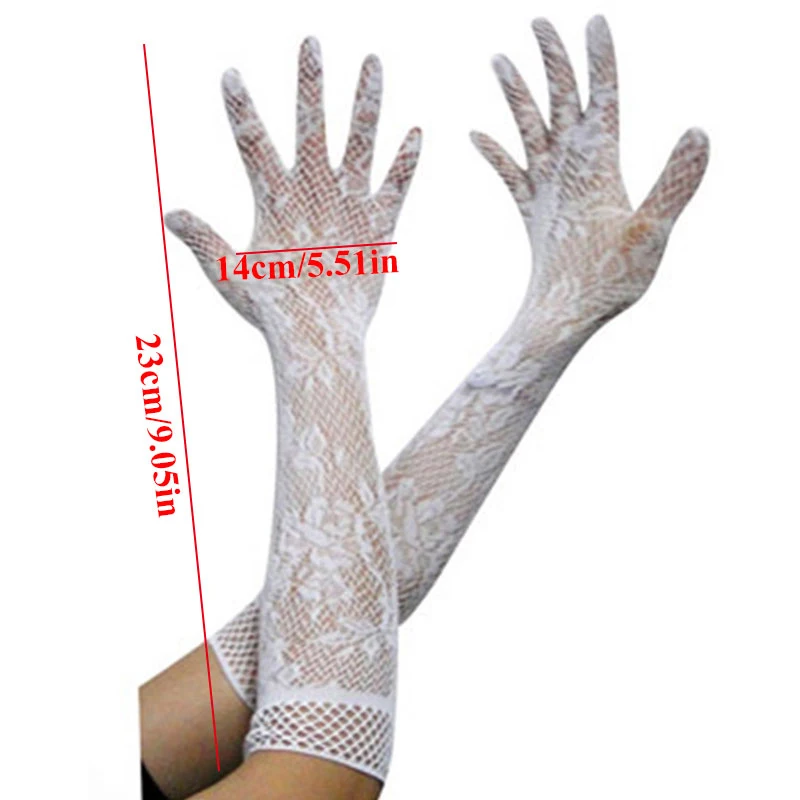 Sexy Lace Nets Gloves Elastic Gloves Bride Long-sleeve Gloves Mesh Liturgy Gloves Sexy Glove Summer Lace Jacquard Fishnet Gloves