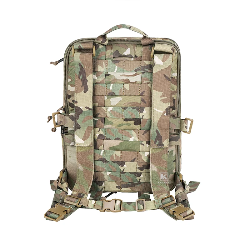 Imagem -02 - Krydex-mochila Flatpack Versão Atualizada Bolsa Assaulter Expansível Molle de Hidratação Strap Camo d3 23l