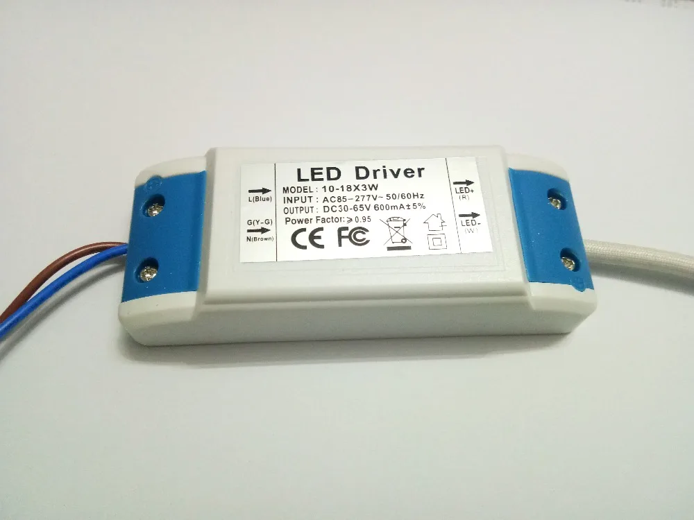 

20pcs 10~18x3W LED Power Driver , Input 85V~265V LED Transformer Output DC30V~65V 600MA LED Driver