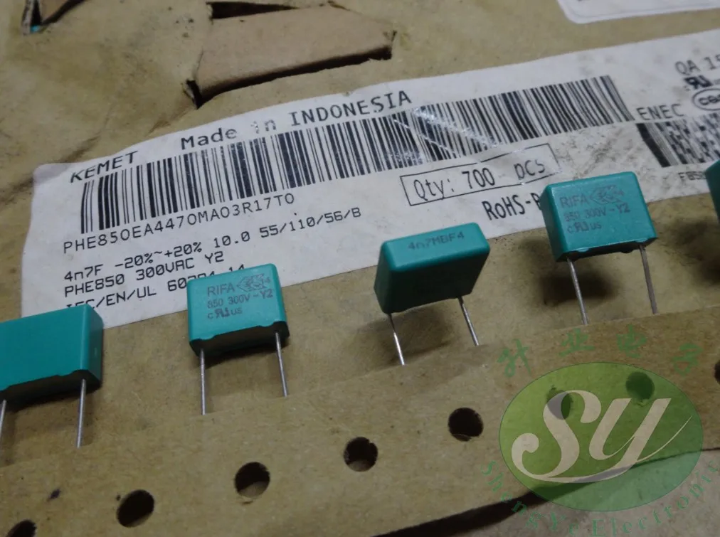 

20PCS/50PCS RIFA PHE850 0.0047uf/300vAC 4.7nf 4700pf 4n7 472 Tape film capacitor FREE SHIPPING