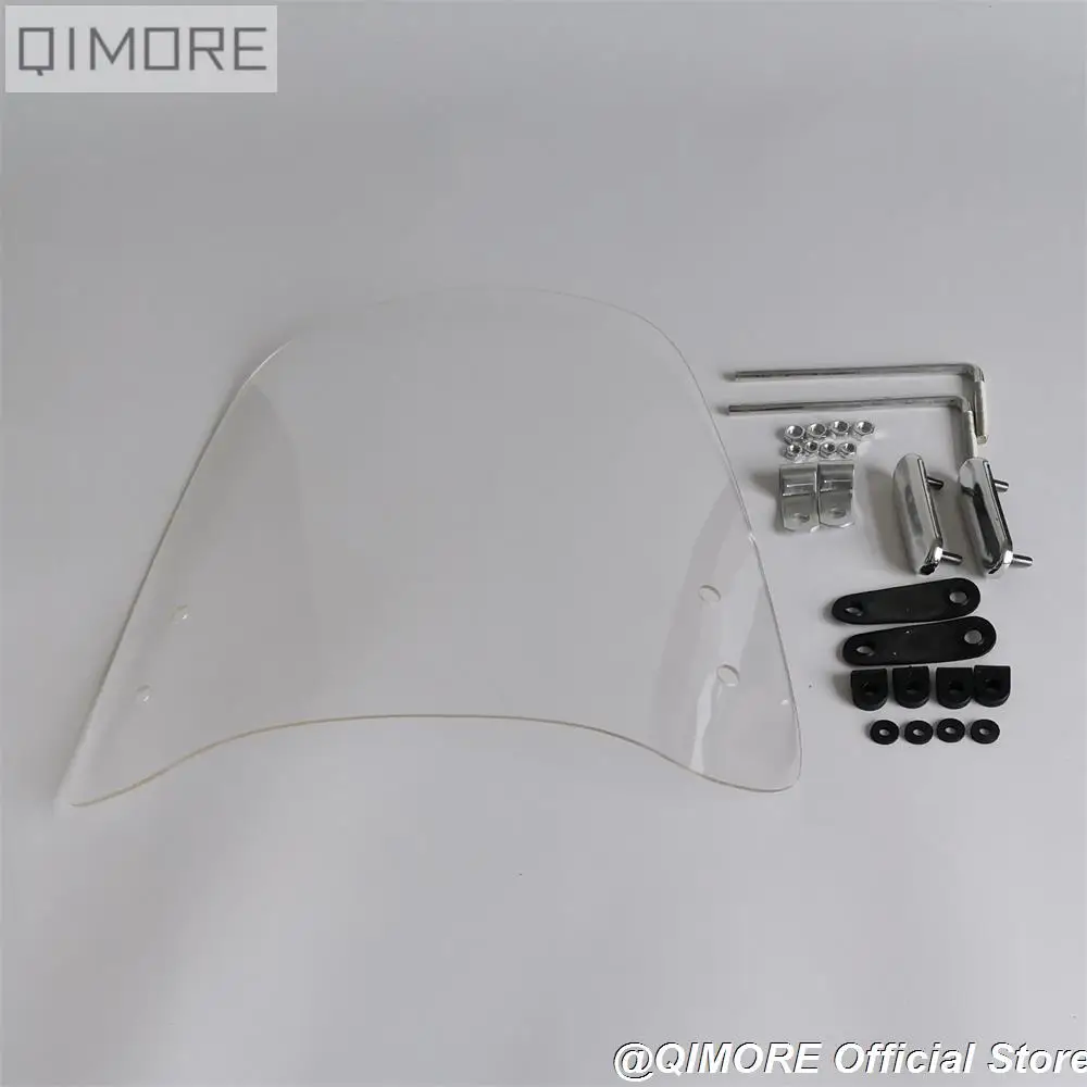 Scooter Windshield / Scooter Windscreen (2.5-3mm thick, Acrylic, mounting accessories included)