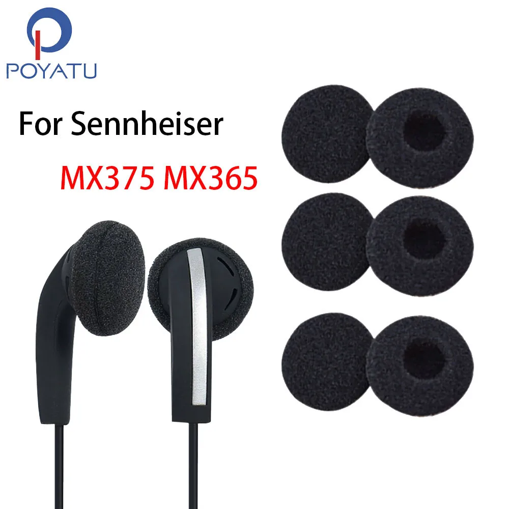 POYATU Replacement Earbud For Sennheiser MX37 MX400II Eartips For Sennheiser MX365 MX500 Ear Pads Soft Sponge Tips Ear Tips