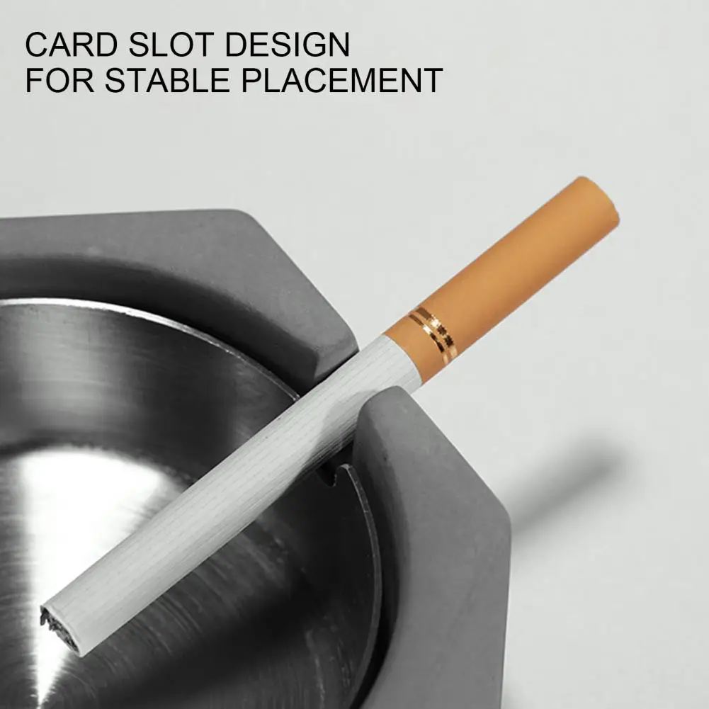 Windproof Ashtray Ash Tray Exquisite Cement Creative Hexagon Soot Holder Living Room Bedroom Smokeless Ashtray Holder