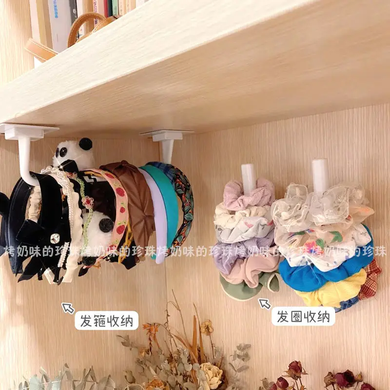 

Hair Tie Head Rope Storage Rack Punch-free Multi-function Sundries Storage Strong Load-bearing Non-marking Hook