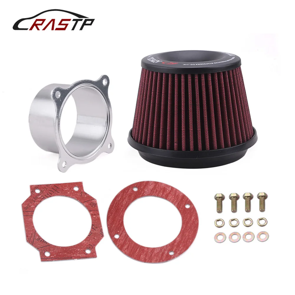 RASTP-APEXI Performance Mushroom Head Universal Intake Air Filter 75mm Dual Funnel Adapter OFI011