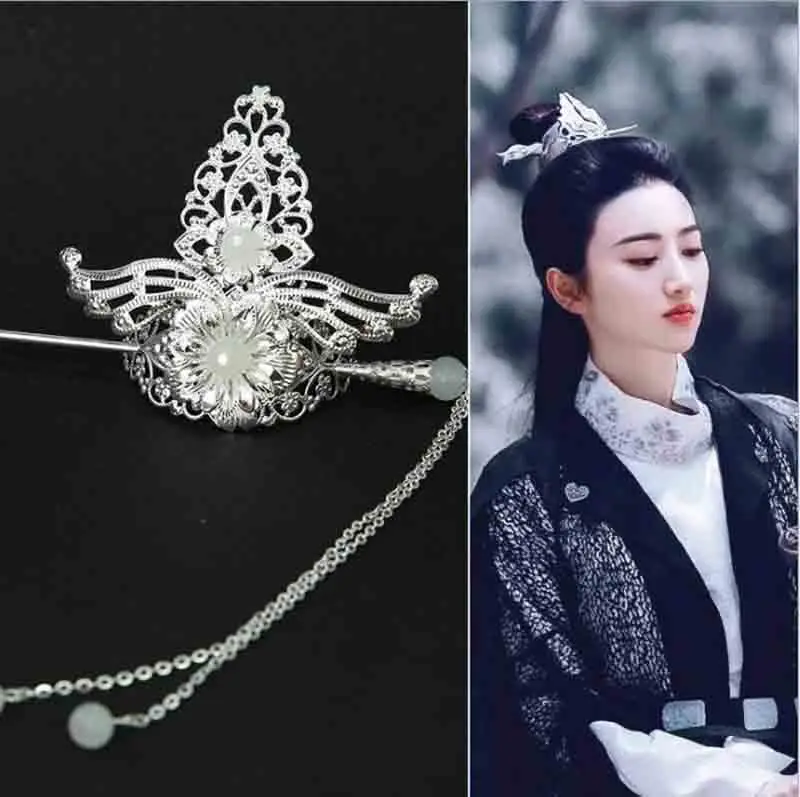 Chinese Traditional Men\'s Jewelry Headdress Hanfu Men&Women Hairwear Cos Prop Male Vintage Tuinga Topknot Gfit For Men&Women