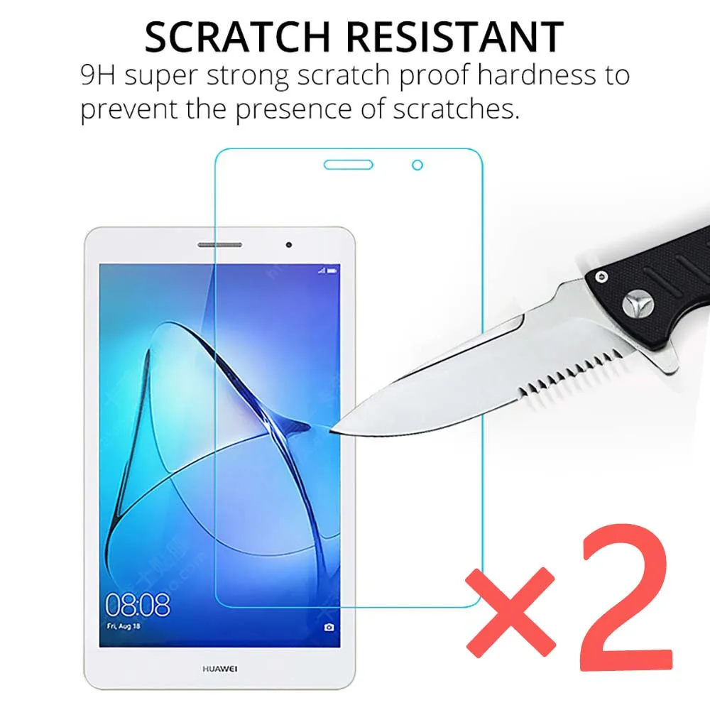 

2Pcs Tempered Glass ForHuawei MediaPad T3 8.0 Inch Screen Protector 9H 0.25mm Tablet Protective Film