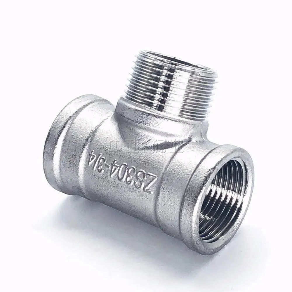 male+Female+male Threaded 3 Way Tee T Pipe Fitting 1/2