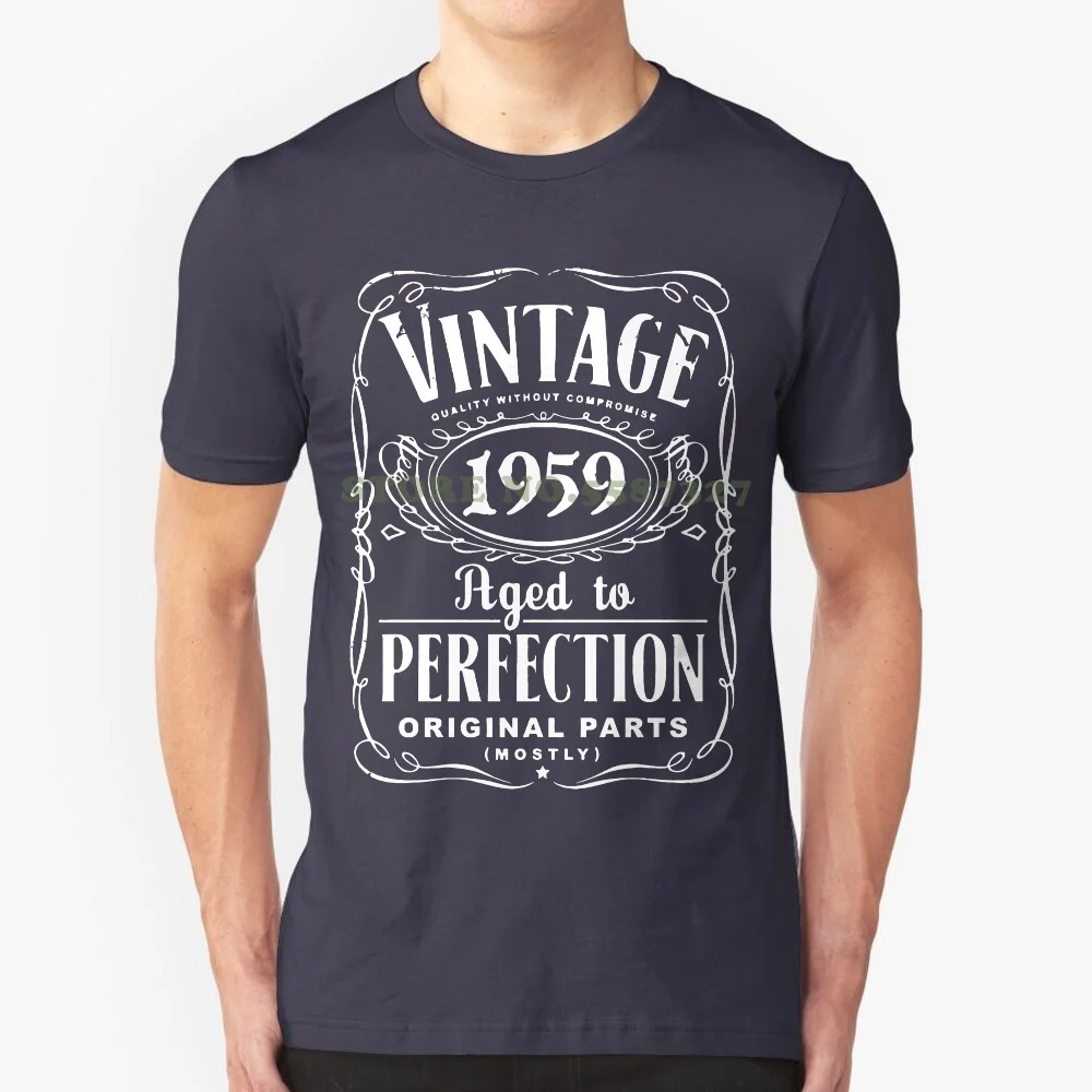 60th Birthday Vintage Aged To Perfection 1959 60 Years Old Gift Present T Shirt Print T Shirt Man Short