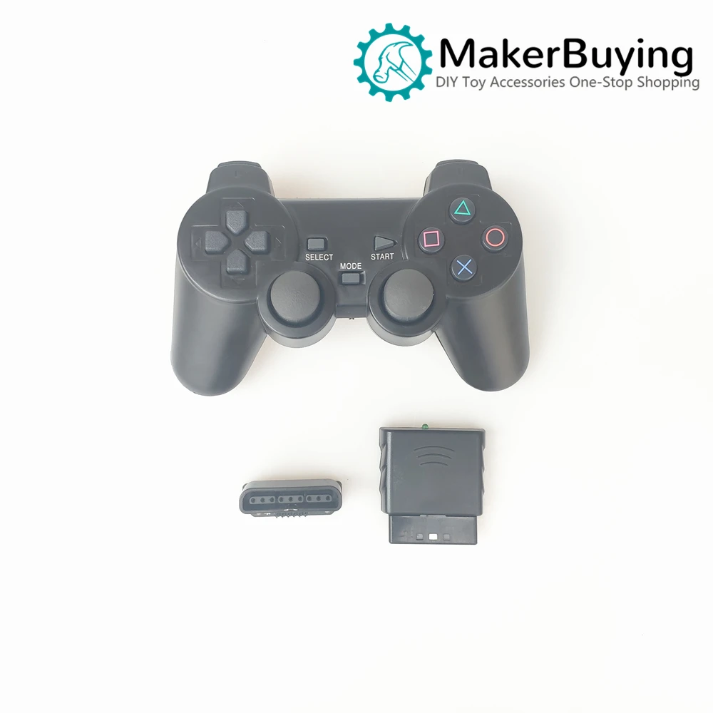 PS2 wireless controller set, dual vibration controller, with receiver, with female plug-in board