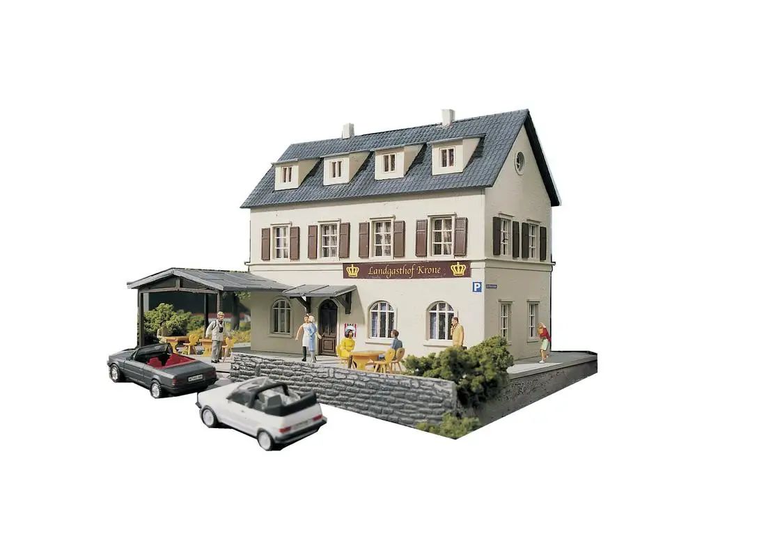 HO scale 1:87 Train Model Town Hotel Architectural Model DIY Model Making Railway Sand Table Scene Matching ABS Assembly