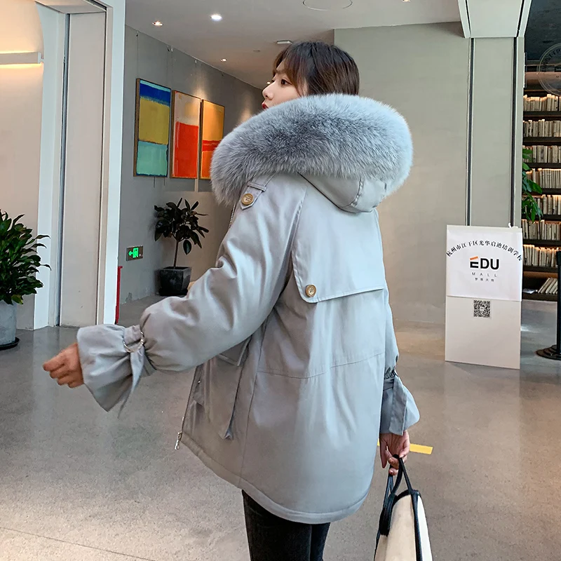 Thick Winter Down cotton Jacket Women Parka 2022 Mid-length Warm Outerwear Loose Cotton Coat Female Korean Slim Jacket